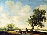Salomon Van Ruysdael Canvas Paintings - Landscape - detail